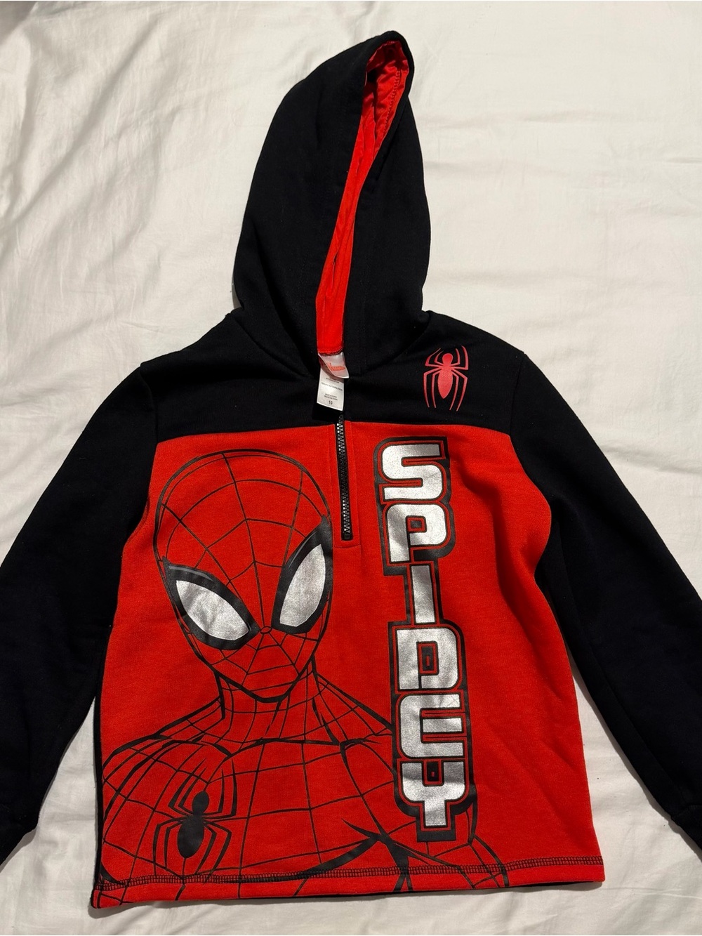 Marvel Spiderman Black & Red Kids Pullover Hoodie